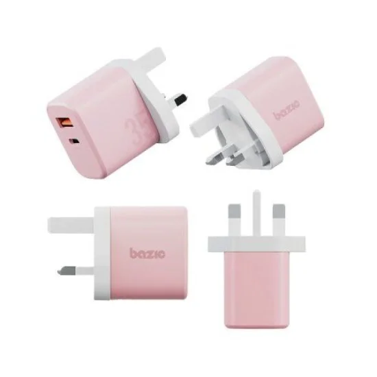 Wall Charger Velox With Weave Cable Bazic - Pink